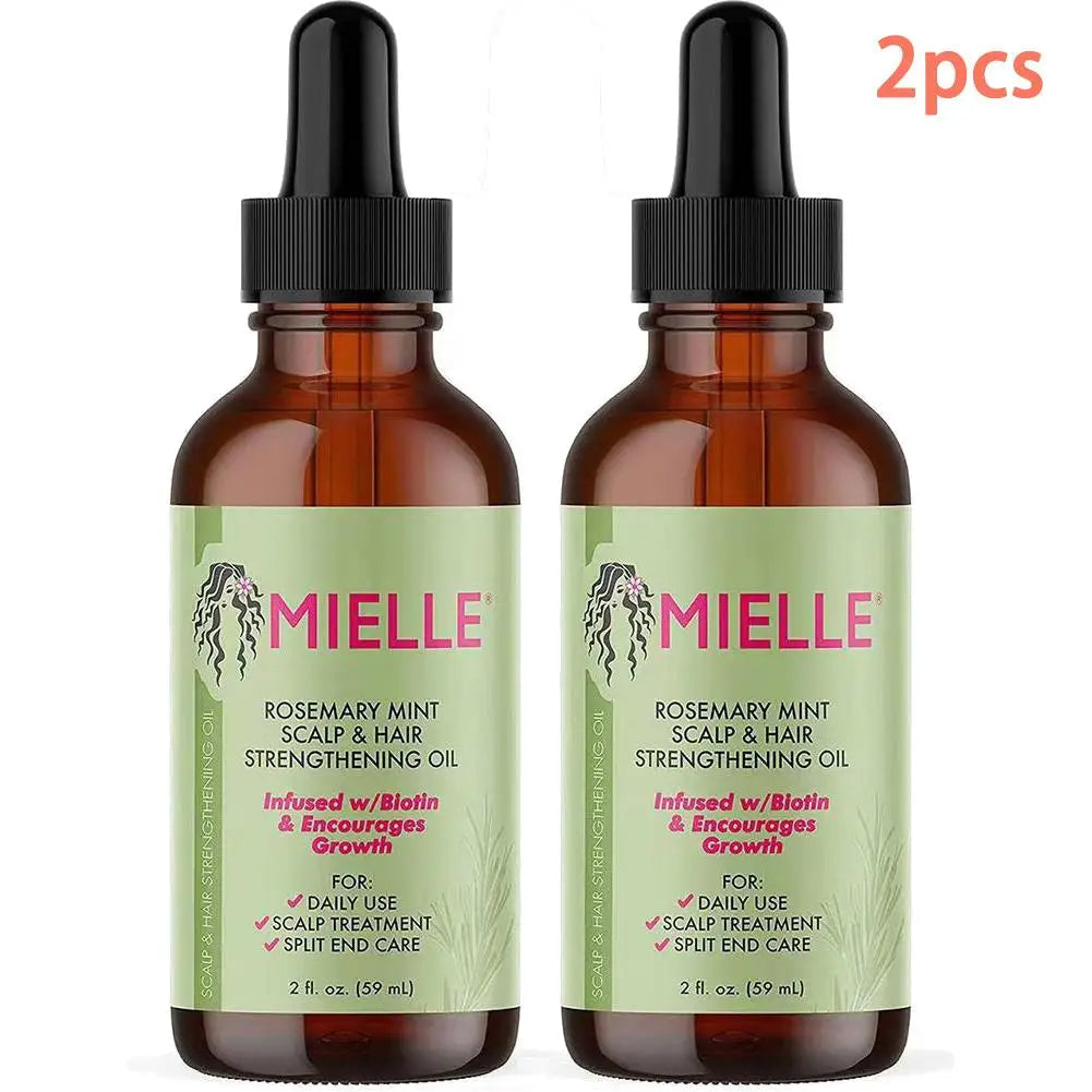 2pcs Organic Rosemary Mint Oil - Strengthens Hair & Nourishes